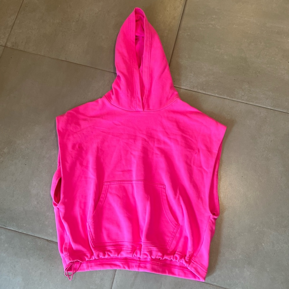 Fabletics Pink Sleeveless Hoodie